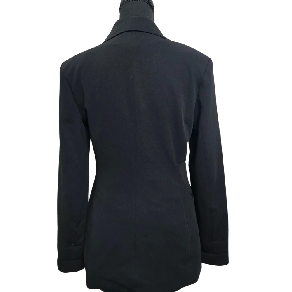 H&M Black Blazer Tailored Suit Jacket - Picture 3 of 7